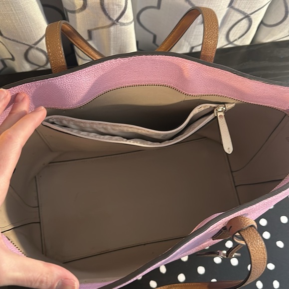 Kate Spade Margaux Tote Bag two tone pink beige valentines - Picture 7 of 12